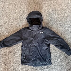 The North Face Kids' black 2 in 1 snow jacket